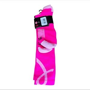 NWT Women’s TCK Vibrant Pink Breast Cancer Awareness Crew Socks Size L